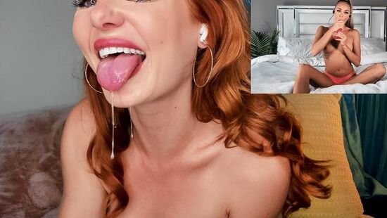 Рыжая и блондинка устроили по веб камере мастурбацию с дилдо